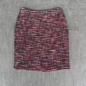 Halogen Pencil Skirt Womens 6 Multicolor Tweed Lined Office Career Back Zipper